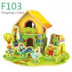 Dingding's Forest Cabine - Puzzle 3D din lemn